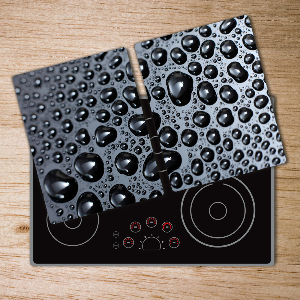 Deska kuchenna duża szklana Krople wody