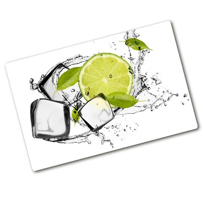 Deska do krojenia hartowana Limonka z lodem