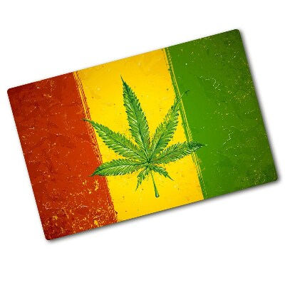 Deska kuchenna szklana Rasta flaga Mapy i flagi