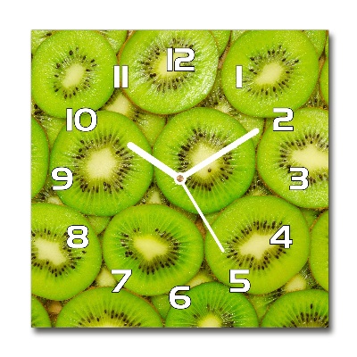 Zegar ścienny szklany kwadratowy Kiwi