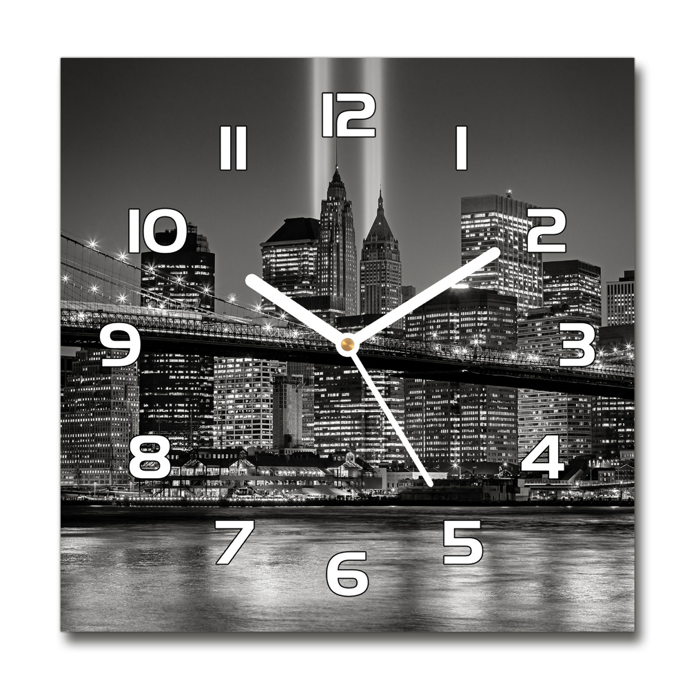Zegar szklany kwadratowy Manhattan Nowy Jork