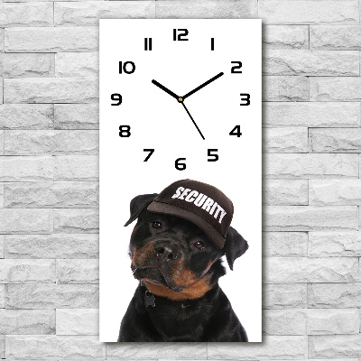 Zegar ścienny Rottweiler w czapce