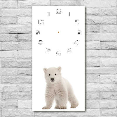 Nowoczesny zegar ścienny Miś polarny
