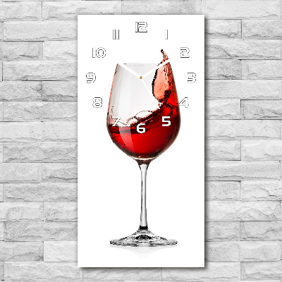 Zegar szklany ścienny Czerwone wino