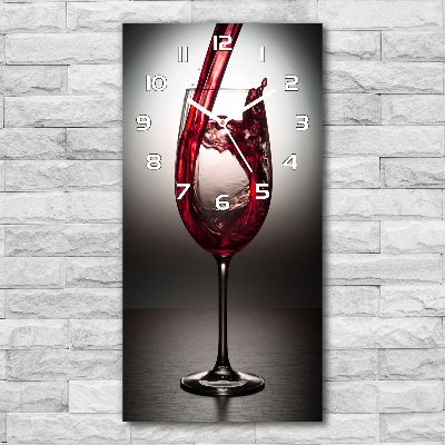Zegar szklany ścienny Czerwone wino