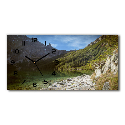 Zegar ścienny szklany Morskie oko Tatry