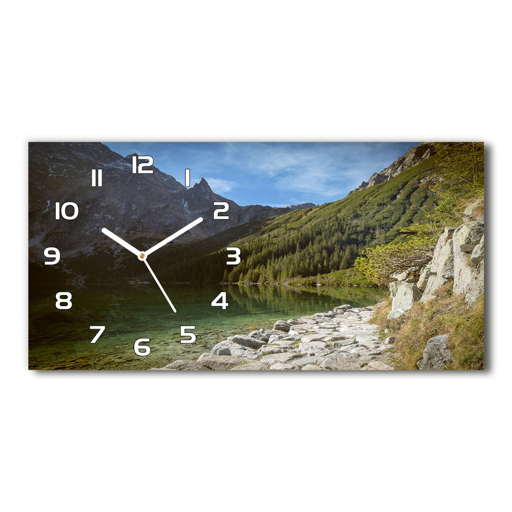 Zegar ścienny szklany Morskie oko Tatry
