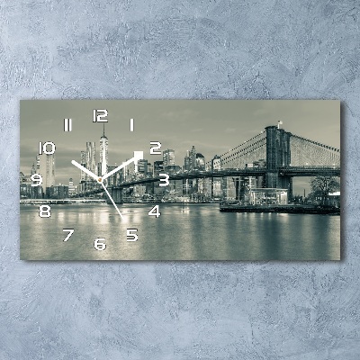 Zegar ścienny szklany Manhattan Nowy Jork