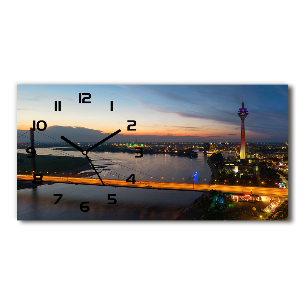 Zegar ścienny szklany Dusseldorf Niemcy