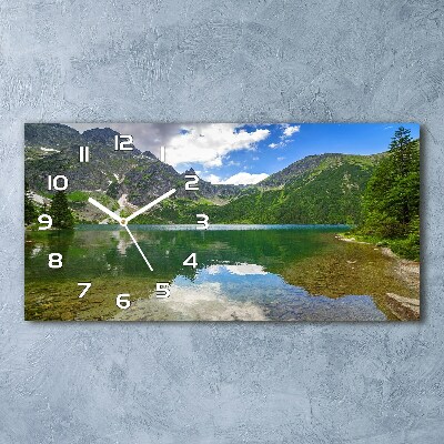 Zegar ścienny szklany Morskie oko Tatry