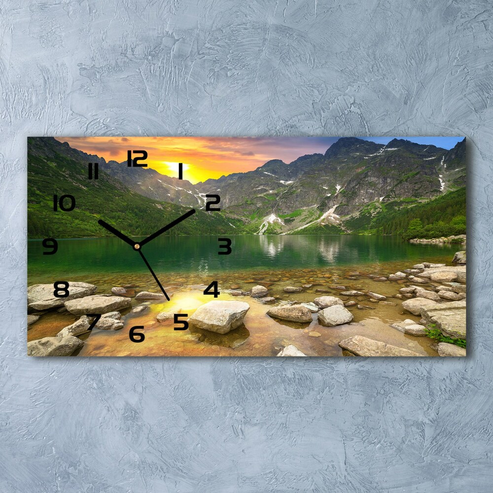 Zegar ścienny szklany Morskie oko Tatry