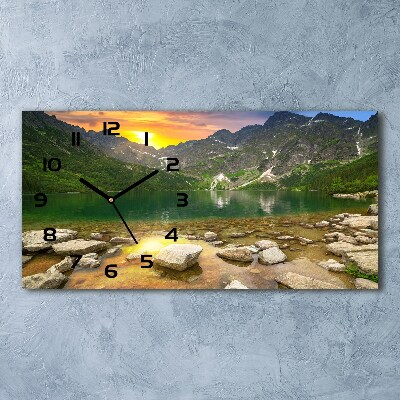 Zegar ścienny szklany Morskie oko Tatry