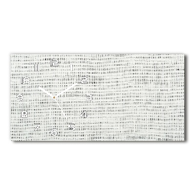 Zegar ścienny szklany Lniane białe płótno