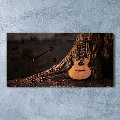 Zegar ścienny szklany Gitara akustyczna