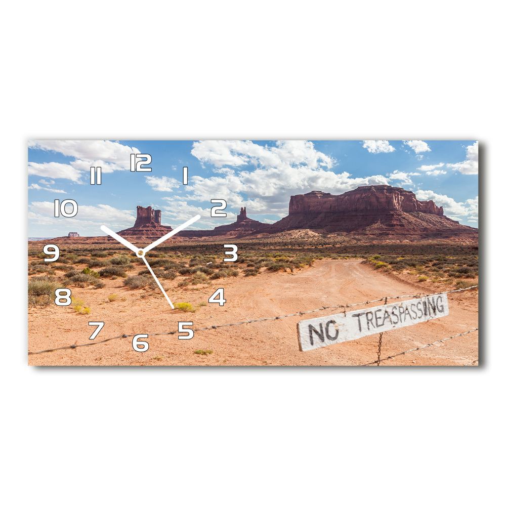 Nowoczesny zegar ścienny szklany Arizona USA