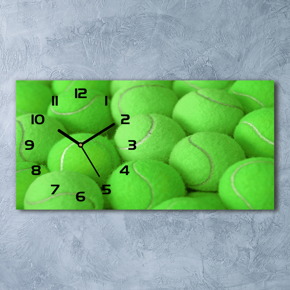 Zegar ścienny szklany Piłeczki tenisowe